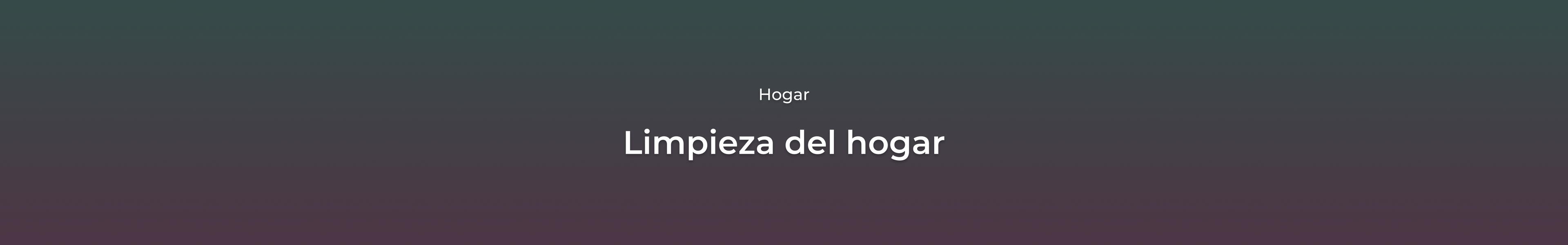 Limpieza del hogar