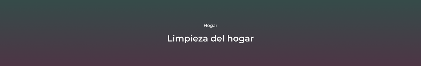 Limpieza del hogar