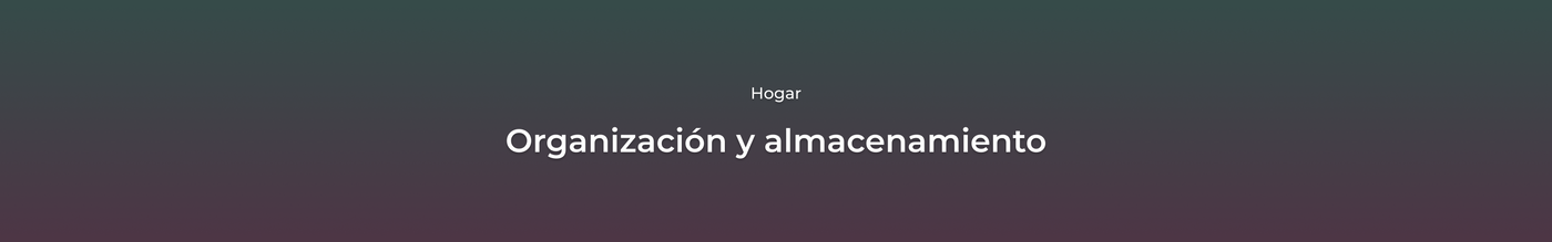 Organización y almacenamiento