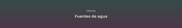 Fuentes de agua