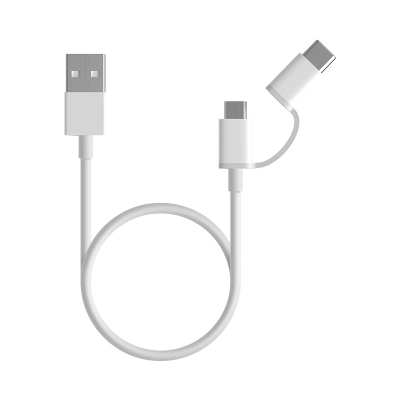 Cable USB Mi 2 en 1 (Micro USB a Tipo C) 30cm