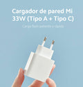 Mi 33W Cargador De Pared (Tipo A + Tipo C)
