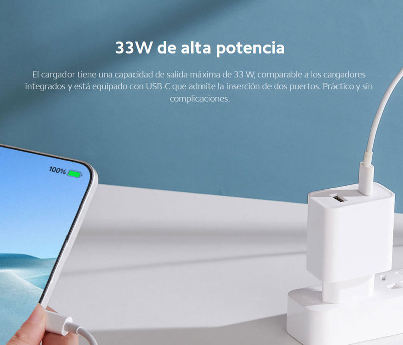 Mi 33W Cargador De Pared (Tipo A + Tipo C)