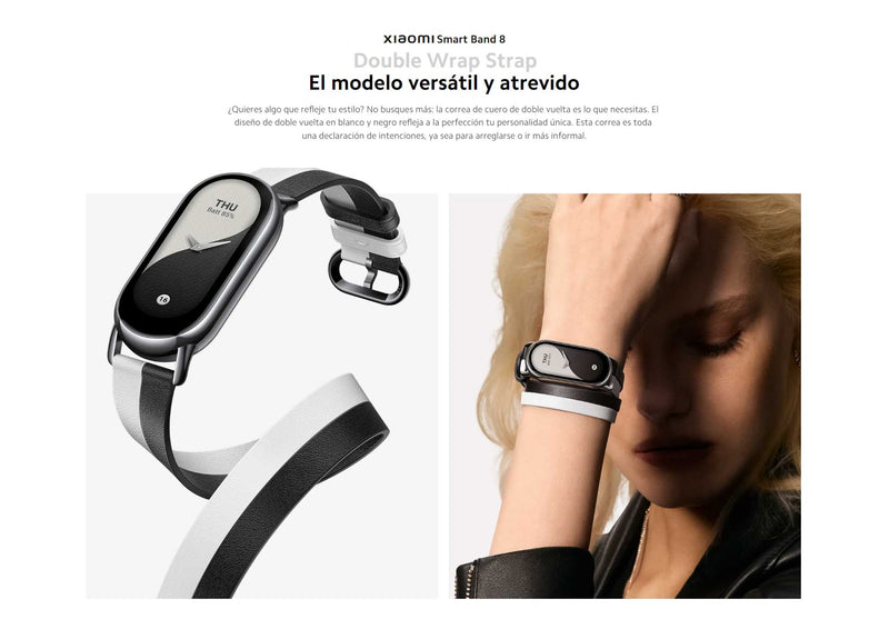 OUTLET Xiaomi Smart Band 8 Double Wrap Strap - Black and white
