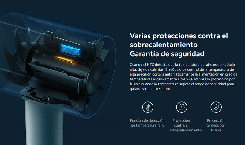 Secador de Pelo Iónico de Agua H500