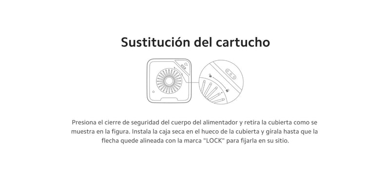 Cartucho desecante del comedero inteligente para mascotas