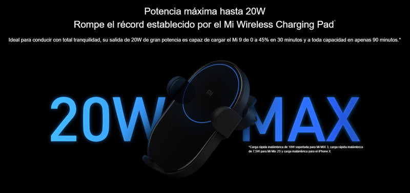 Mi 20W Cargador Inalámbrico para Auto