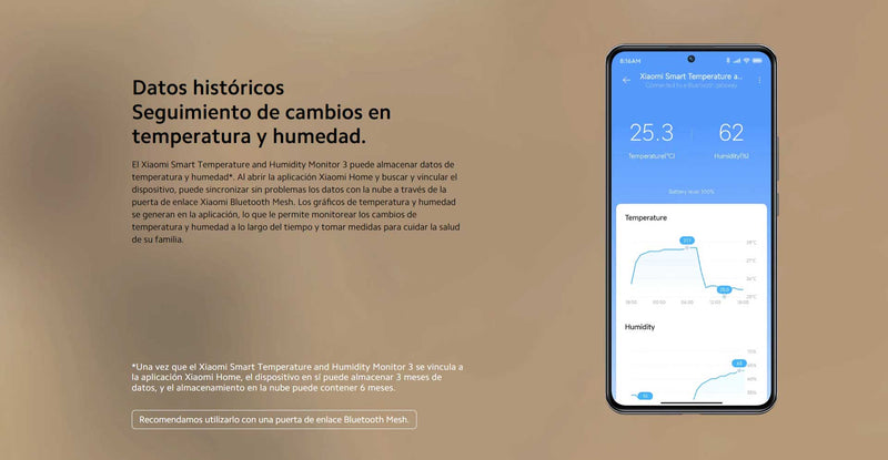 Monitor de temperatura y humedad Mi 3