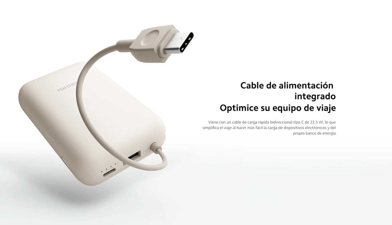 Power Bank Xiaomi 22.5W Cable Integrado