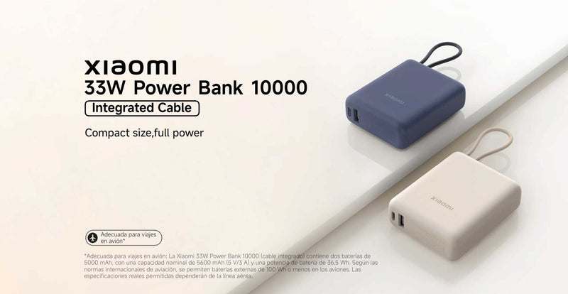 Xiaomi 33w Power Bank 10000 mAh (cable integrado)