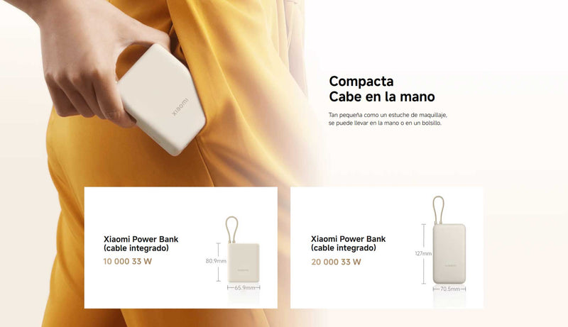 Xiaomi 33w Power Bank 10000 mAh (cable integrado)