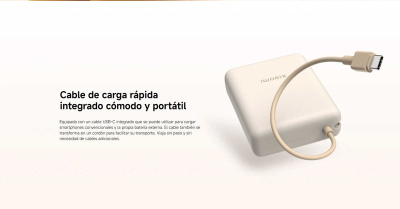 Xiaomi 33w Power Bank 10000 mAh (cable integrado)