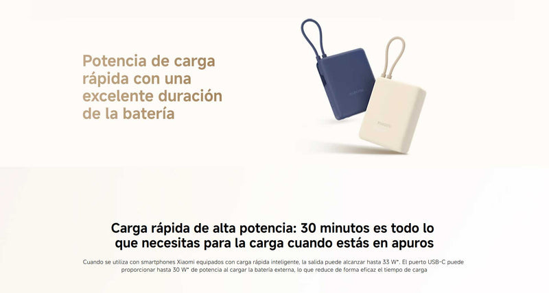 Xiaomi 33w Power Bank 10000 mAh (cable integrado)