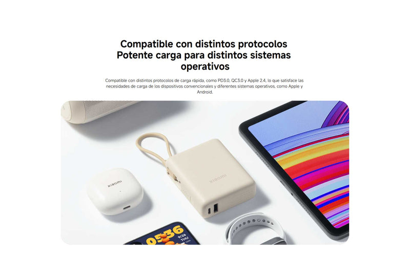 Xiaomi 33w Power Bank 10000 mAh (cable integrado)