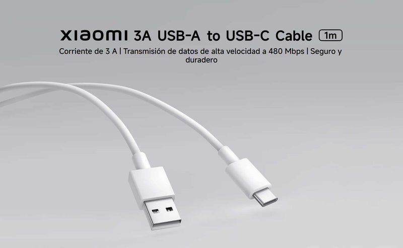 Cable USB-A a USB-C 3A Xiaomi (1m)