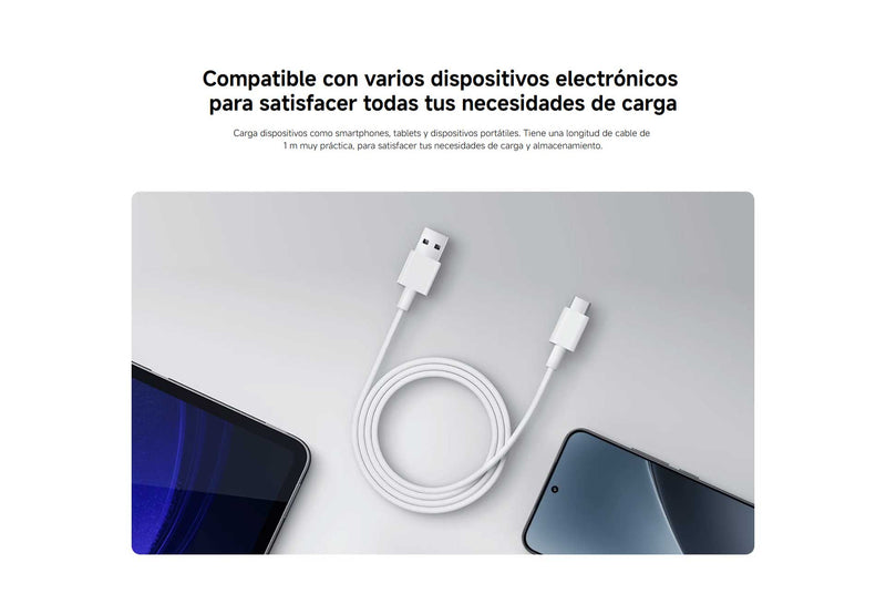 Cable USB-A a USB-C 3A Xiaomi (1m)