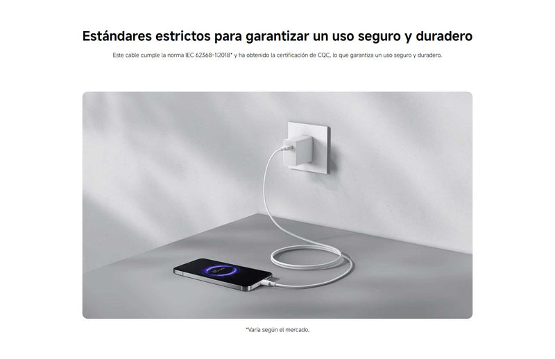 Cable USB-A a USB-C 3A Xiaomi (1m)