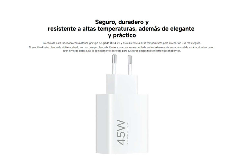 Xiaomi Cargador Turbo 45W (Type-A)