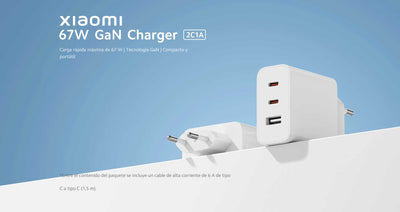Cargador Xiaomi 67W GaN 2C1A