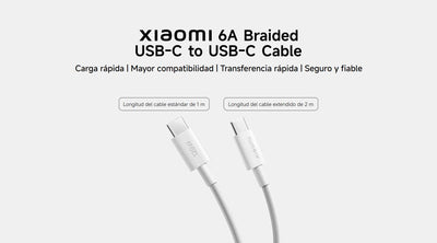 Xiaomi USB-C to USB-C Cable Trenzado (2m)