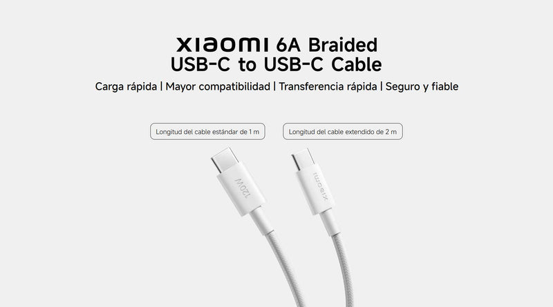 Xiaomi USB-C to USB-C Cable Trenzado (2m)