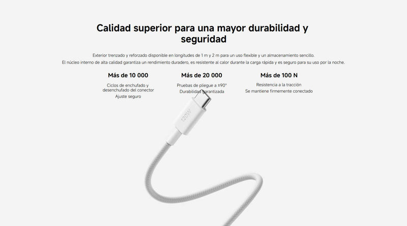 Xiaomi USB-C to USB-C Cable Trenzado (2m)