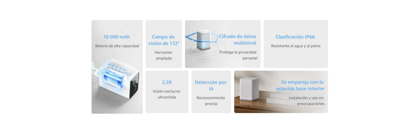 Cámara Solar de Exterior Xiaomi BW400 Pro Set