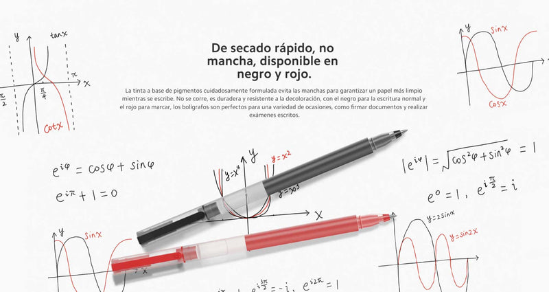 Bolígrafo de Gel Alta Capacidad Xiaomi Pack de 10