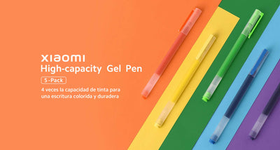 Bolígrafo de Gel Xiaomi Alta Capacidad Pack de 5