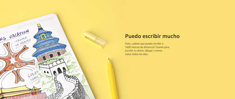 Bolígrafo de Gel Xiaomi Alta Capacidad Pack de 5