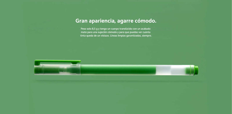 Bolígrafo de Gel Xiaomi Alta Capacidad Pack de 5