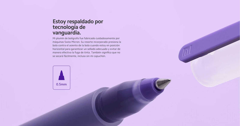 Bolígrafo de Gel Xiaomi Alta Capacidad Pack de 5