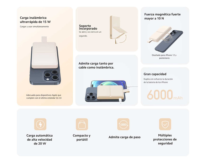 Power Bank inalámbrico Xiaomi 6000mAh