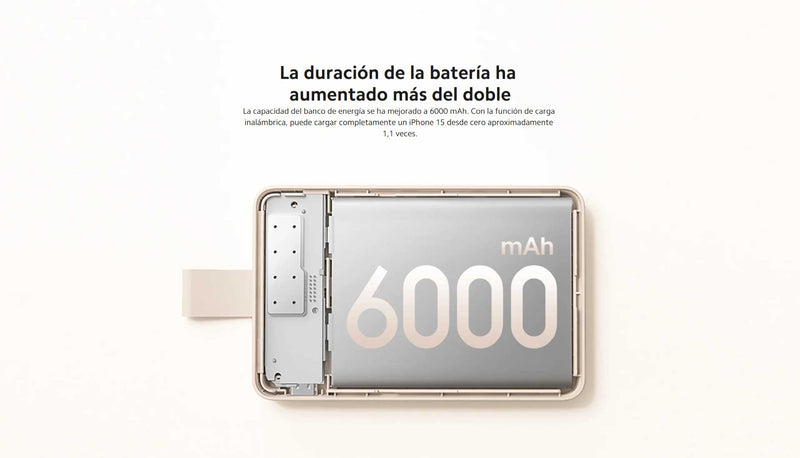 Power Bank inalámbrico Xiaomi 6000mAh