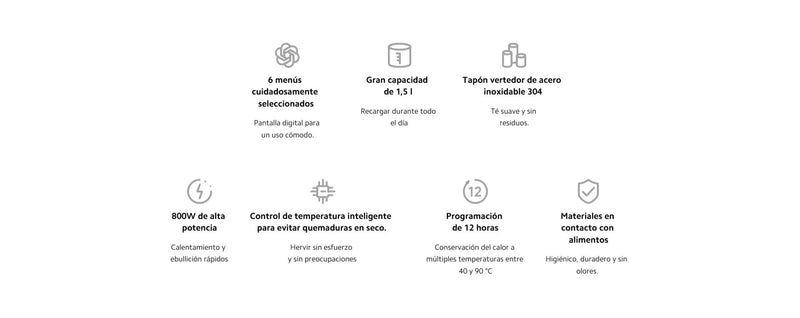 Jarra Eléctrica Multifuncional Xiaomi