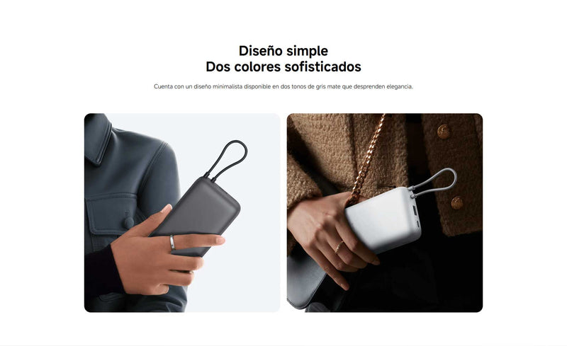 Xiaomi Power Bank 20000mAh (cable integrado)