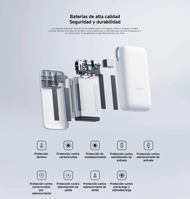 Xiaomi Power Bank 20000mAh (cable integrado)