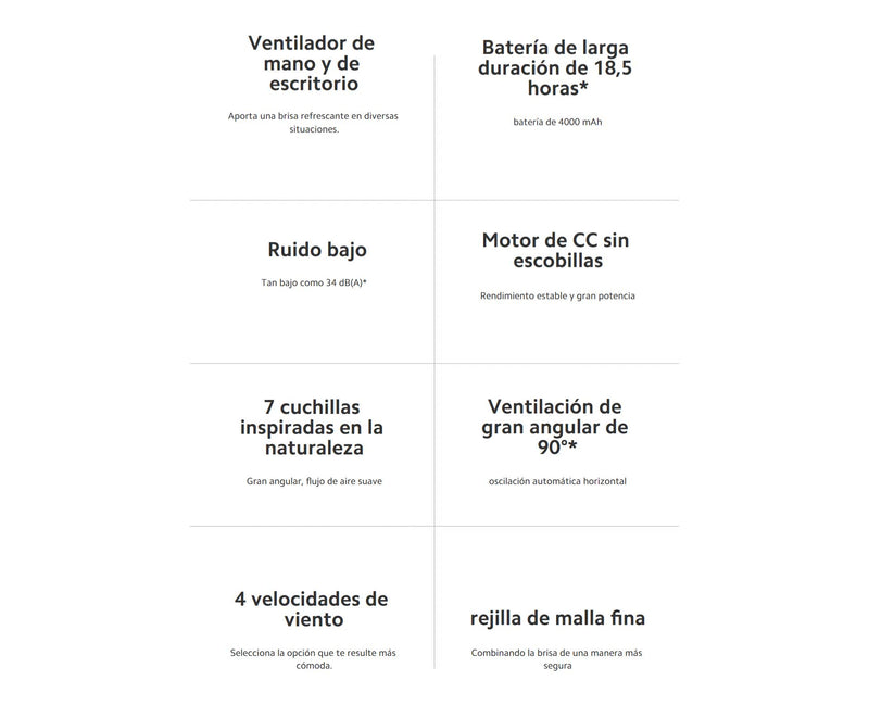 Mini Ventilador Recargable Xiaomi