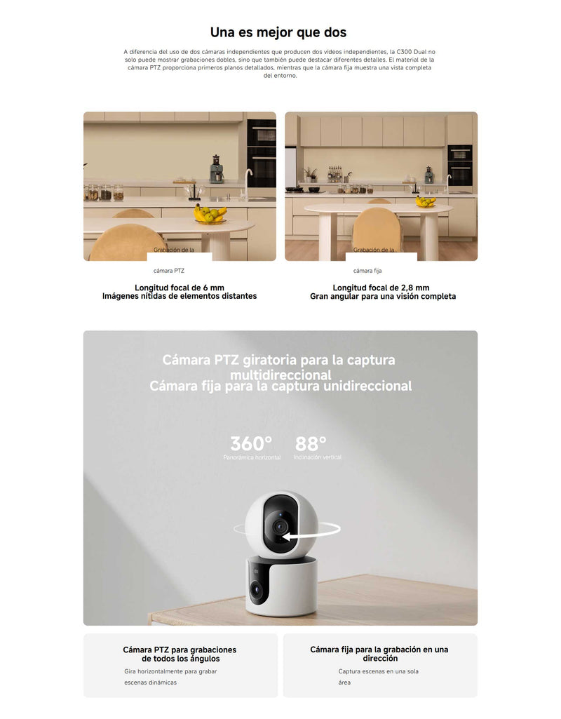 Cámara inteligente dual Xiaomi C300