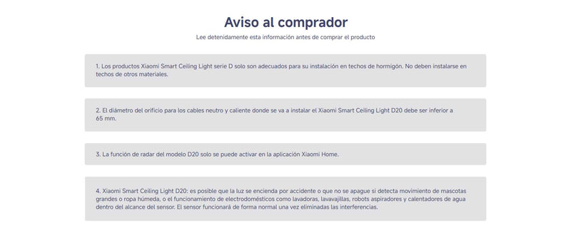 Lámpara de techo inteligente Xiaomi D20