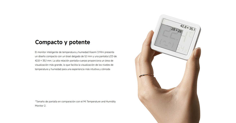 Monitor Inteligente de Temperatura y Humedad Xiaomi 3 Mini