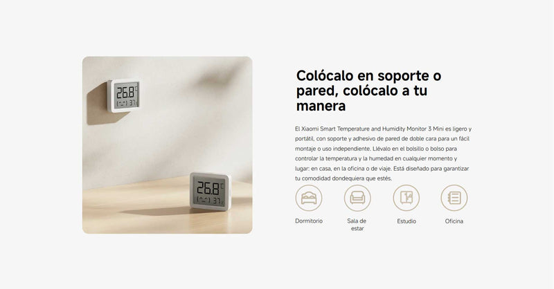 Monitor Inteligente de Temperatura y Humedad Xiaomi 3 Mini