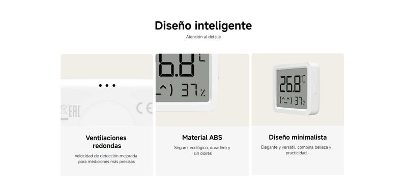 Monitor Inteligente de Temperatura y Humedad Xiaomi 3 Mini