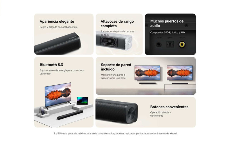 Barra de sonido Xiaomi 2ch S22E